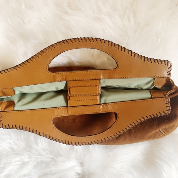Cole Haan Brown Suede Leather Clutch 👛 Purse - Picture 4 of 7